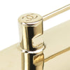 Chanel Gold Plated Logo Plate Brooch Secondhand