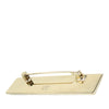 Chanel Gold Plated Logo Plate Brooch Secondhand