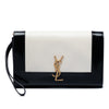 Saint Laurent Brushed Leather Trimmed Lambskin Cassandre Flap Pouch Secondhand