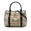 Burberry Large Haymarket Check Coated Canvas Northfield Satchel Secondhand