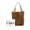 Chloé Suede and Grained Buffalo Leather Spin Tote Secondhand