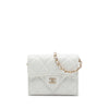 Chanel CC Quilted Caviar Flap Card Holder on Chain Secondhand