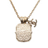 Chanel Gold Plated Enamel and Strass Pendant Necklace Secondhand