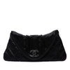 Chanel Small CC Quilted Satin Half Moon Clutch Secondhand
