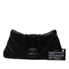 Chanel Small CC Quilted Satin Half Moon Clutch Secondhand
