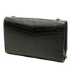 Saint Laurent Medium Croc Embossed Leather Monogram Kate Tassel Crossbody Secondhand
