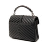 Saint Laurent Medium Metallic Chevron Sheepskin Monogram College Pins Satchel Secondhand