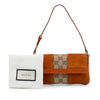 Gucci GG Canvas and Suede Nailhead Shoulder Bag Secondhand