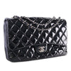Chanel Jumbo Quilted Patent 3 Compartment Flap Secondhand