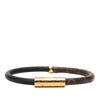 Secondhand Louis Vuitton Monogram and Leather Confidential Bracelet