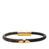 Secondhand Louis Vuitton Monogram and Leather Confidential Bracelet