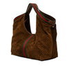 Gucci Large GG Suede Web Giglio Tote Secondhand