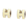 Hermès Lacquered Palladium Plated Mini Pop H Stud Earrings Secondhand
