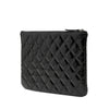 Chanel Small Quilted Crinkled Patent O Case Clutch Secondhand