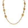 Chanel Gold Plated CC Medallion Chain Necklace Secondhand