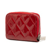 Chanel CC Quilted Patent Brilliant Zip Around Coin Pouch Secondhand