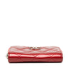 Chanel CC Quilted Patent Brilliant Zip Around Coin Pouch Secondhand