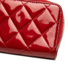 Chanel CC Quilted Patent Brilliant Zip Around Coin Pouch Secondhand