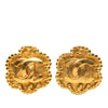 Chanel CC Gold Plated Flower Clip On Earrings Secondhand
