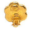Secondhand Chanel CC Gold Plated Flower Clip On Earrings