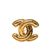 Chanel Gold Plated CC Quilted Brooch Secondhand