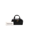 Ferragamo Leather Vara Plate Convertible Bowling Bag Secondhand