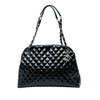 Chanel Large Quilted Patent Just Mademoiselle Bowling Bag Secondhand