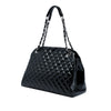 Chanel Large Quilted Patent Just Mademoiselle Bowling Bag Secondhand