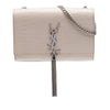 Secondhand Saint Laurent Medium Croc Embossed Leather Monogram Kate Tassel Crossbody