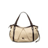Burberry Leather Trimmed Canvas Tote Secondhand