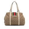 Gucci GG Canvas Web New Ladies Tote Secondhand