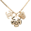 Chanel CC Gold Plated Strass and Faux Pearl Flower Pendant Necklace Secondhand