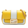Fendi Mini Bicolor Nappa Apolo Chain Baguette Shoulder Bag Secondhand