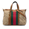 Gucci Medium GG Canvas Web Rania Top Handle Bag Secondhand