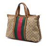 Gucci Medium GG Canvas Web Rania Top Handle Bag Secondhand