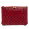 Chanel Medium Quilted Lambskin Chain Boy O Case Clutch Secondhand