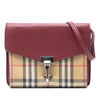 Burberry Small Leather and House Check Canvas Derby Macken Crossbody Secondhand