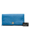 Chanel CC Chevron Lambskin Fold Over Clutch Secondhand
