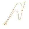 Secondhand Dior Gold Plated CD Logo Pendant Necklace