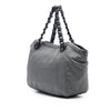 Prada Metallic Leather Trimmed Tessuto Tote Secondhand