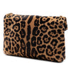 Saint Laurent Large Pony Hair Leopard Print Cassandre Pouch on Chain Secondhand