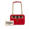 Fendi Calfskin Vitello King Nubuck Pequin Karligraphy Pocket Shoulder Bag Secondhand