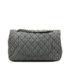 Chanel Medium Cotton Striped Double Flap Secondhand