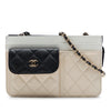 Chanel CC Tricolor Quilted Goatskin Multi Pocket Wallet On Chain Secondhand