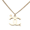 Chanel CC Gold Plated Enamel Arrow Pendant Necklace Secondhand