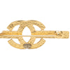 Chanel CC Gold Plated Strass Bar Brooch Secondhand