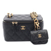 Chanel Small CC Quilted Caviar Vanity Case With Chain Secondhand
