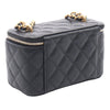 Chanel Small CC Quilted Caviar Vanity Case With Chain Secondhand