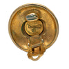 Chanel CC Gold Plated Logo Round Clip On Earrings Secondhand
