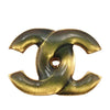 Chanel Gold Plated and Resin CC Flower Push Back Earrings Secondhand